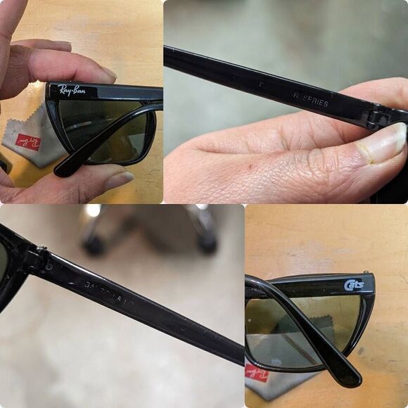 80s Ray-Ban B&L Predator Series Cats Glossy Black Vintage Sunglasses. W1845 - Picture 8 of 8